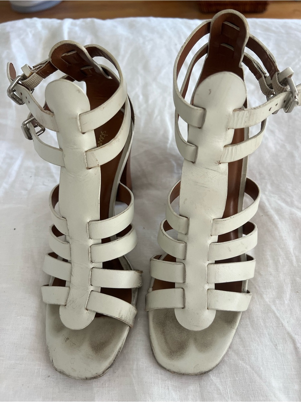 Steven Alan White Strappy Gladiator High Heel Sandals
